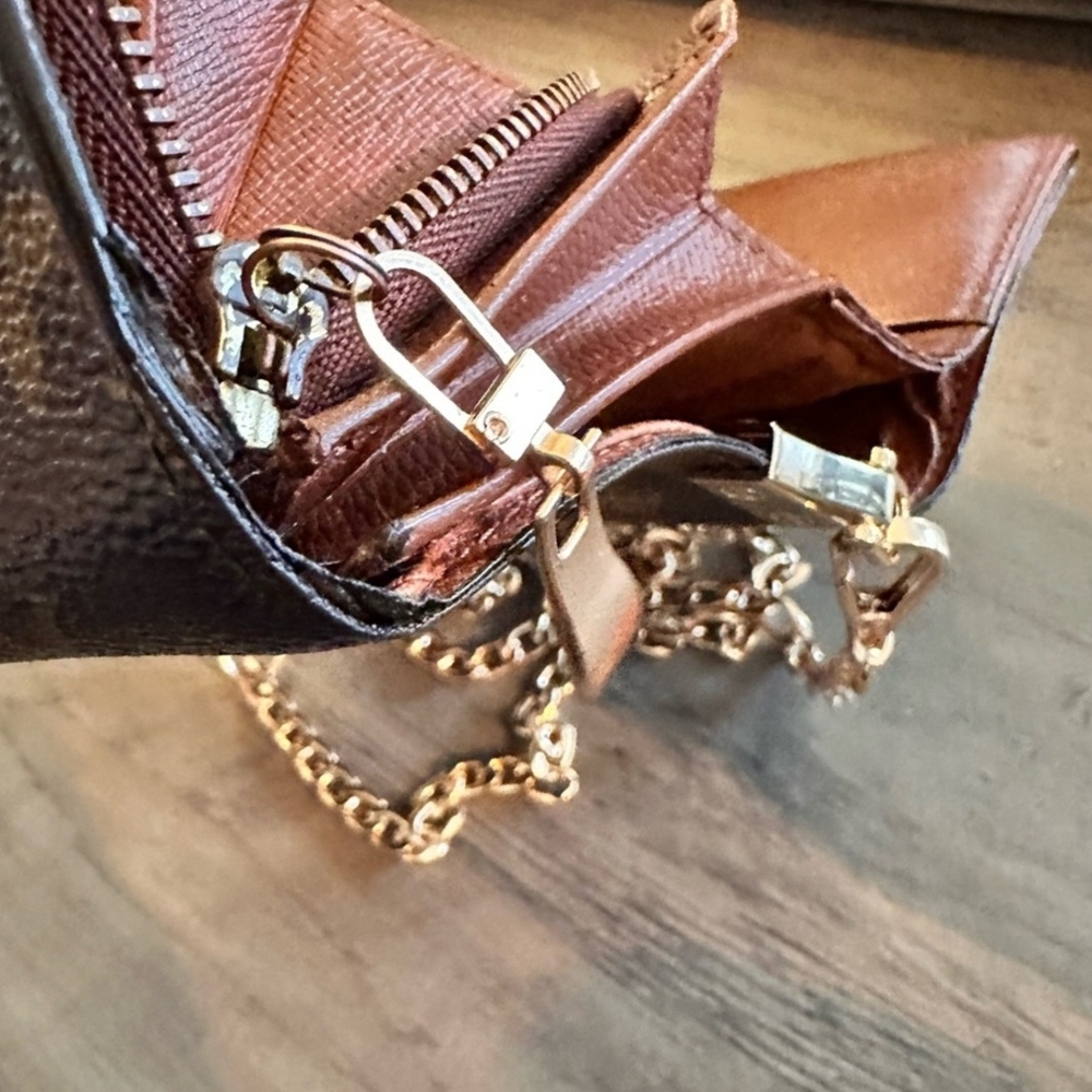 Louis Vuitton Brown Monogram Vintage Chain Bag - Picture 9 of 14